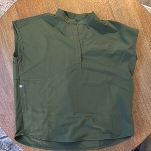 Figs Rafaela Scrub Top Olive Green